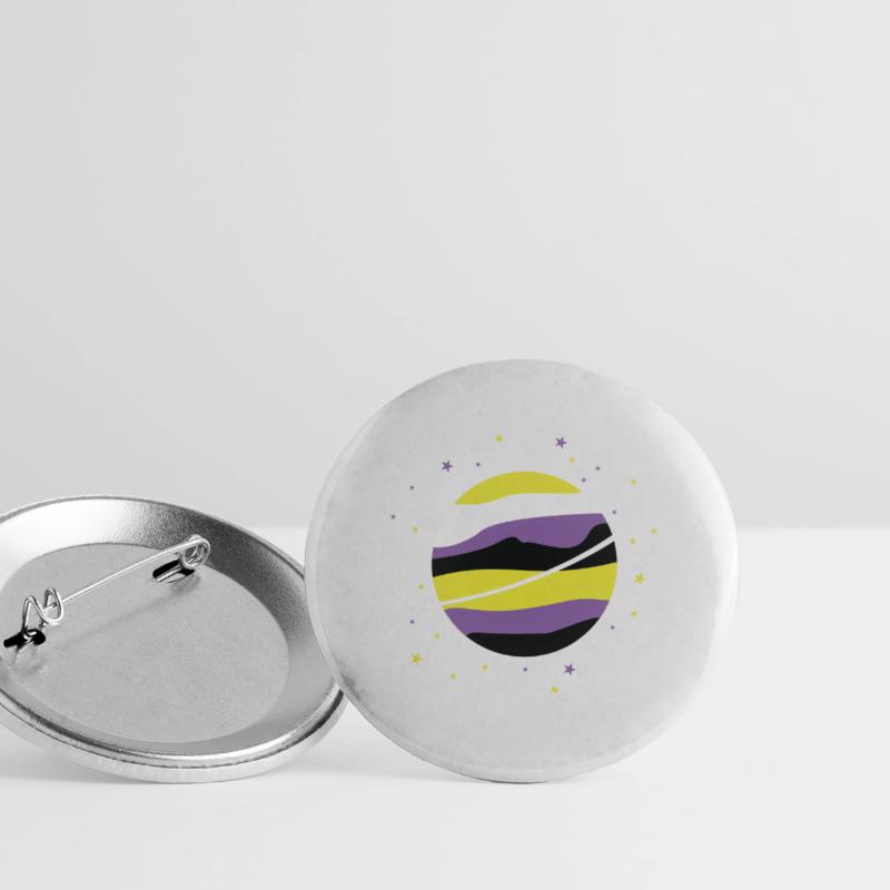 Nonbinary Planet Nonbinary Pride Buttons large 2.2''/56 mm (5-pack)