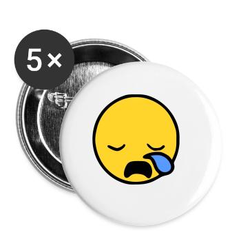 Emoji Sleepy Sketch Couleur - Lot de 5 grands badges (56 mm) - blanc - Devant