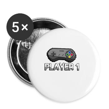 PLAYER 1 + SNES Controller - Gaming - Buttons large 2.2''/56 mm (5-pack) - white - Front
