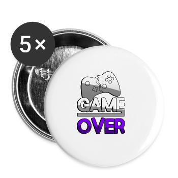 GAME OVER (Purple) + Controller - Gaming - Buttons large 2.2''/56 mm (5-pack) - white - Front