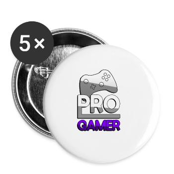 PRO GAMER (Lila) + Controller - Gaming - Buttons groß 56 mm (5er Pack) - Weiß - Vorne