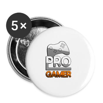 PRO GAMER (Orange) + Controller - Gaming - Buttons groß 56 mm (5er Pack) - Weiß - Vorne
