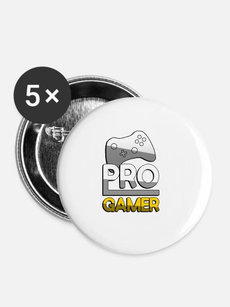 PRO GAMER (Gelb) + Controller - Gaming - Buttons groß 56 mm (5er Pack) - Weiß