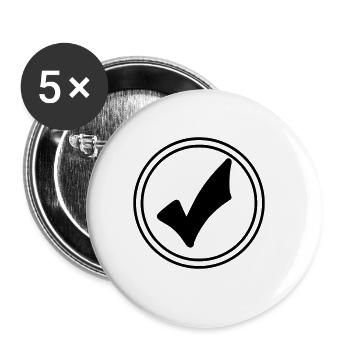 Crochet Emoji Esquisse Dessin Noir - Lot de 5 grands badges (56 mm) - blanc - Devant