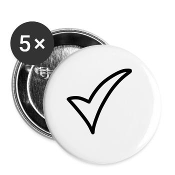 Crochet Emoji Esquisse Dessin Noir - Lot de 5 grands badges (56 mm) - blanc - Devant