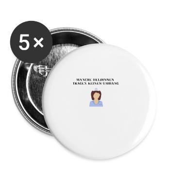 Krankenschwester Geschenkidee lustig Heldin - Buttons groß 56 mm (5er Pack) - Weiß - Vorne