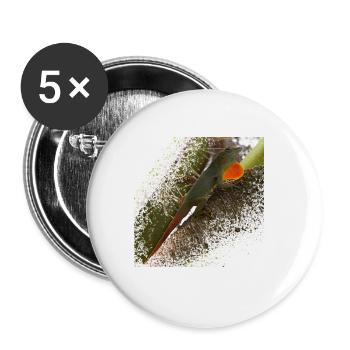 Vagues de lézard visibles avec son sac de gorge - Lot de 5 grands badges (56 mm) - blanc - Devant