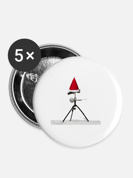 Ham Radio - Buttons groß 56 mm (5er Pack) - Weiß
