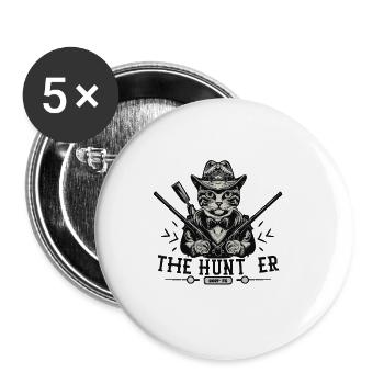 Jäger - Buttons groß 56 mm (5er Pack) - Weiß - Vorne