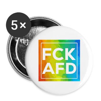 Fck AFD Cutout mit Rahmen - Buttons groß 56 mm (5er Pack) - Weiß - Vorne