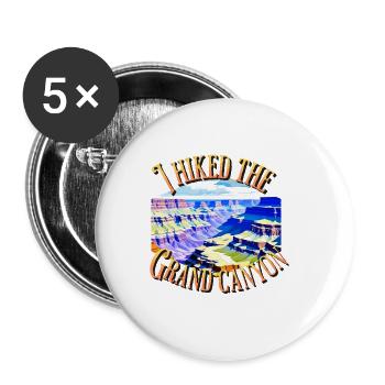 J’ai fait une randonnée dans le Grand Canyon Arizona Men Women - Lot de 5 grands badges (56 mm) - blanc - Devant