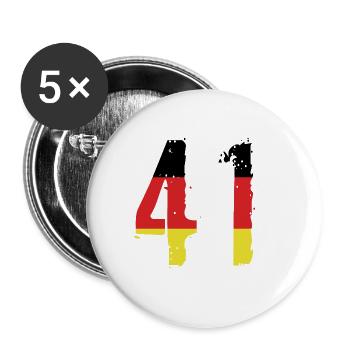Maillot 41 Numéro Allemagne - Lot de 5 grands badges (56 mm) - blanc - Devant