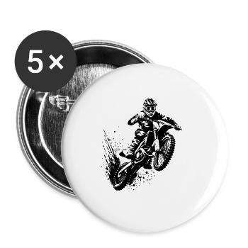 Off-Road Machine in Jump Motorsport Hobby - Buttons large 2.2''/56 mm (5-pack) - white - Front