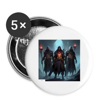 Vergessene Kriegerfreunde - Buttons groß 56 mm (5er Pack) - Weiß - Vorne