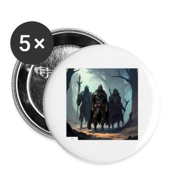 Freunde der antiken Fantasy - Buttons groß 56 mm (5er Pack) - Weiß - Vorne