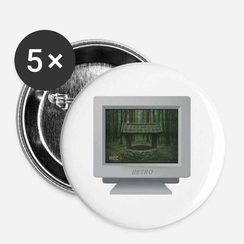 CRT design - The mysterious well... - Buttons large 2.2''/56 mm (5-pack) - white