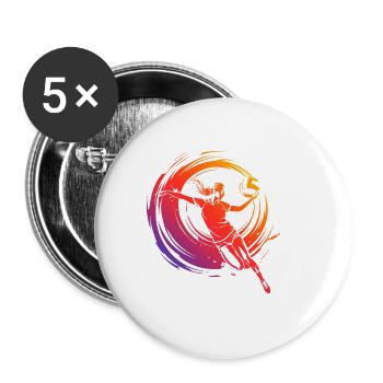 Volleyball Player Colorful - Buttons large 2.2''/56 mm (5-pack) - white - Front