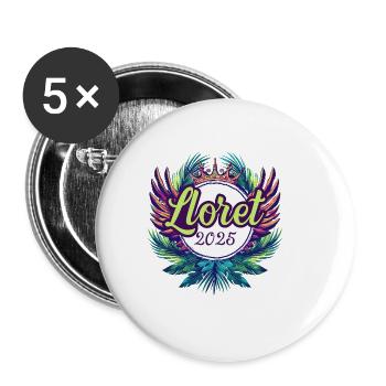 Lloret De Mar 2025 Team - Buttons large 2.2''/56 mm (5-pack) - white - Front