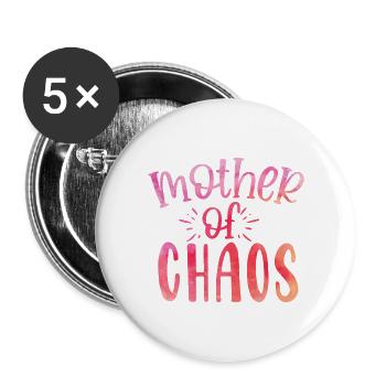 Mother of chaos - Buttons groß 56 mm (5er Pack) - Weiß - Vorne