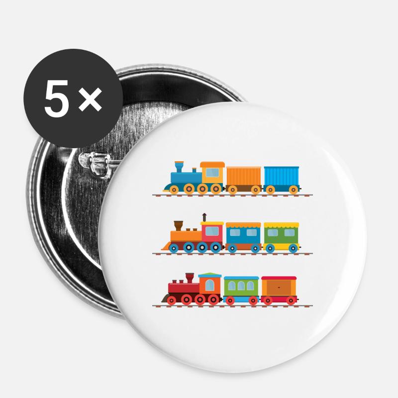 train - Buttons large 2.2''/56 mm (5-pack) - white