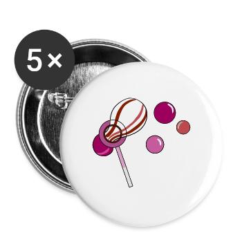 Bulles de savon lesbienne Cadeau lesbien - Lot de 5 grands badges (56 mm) - blanc - Devant