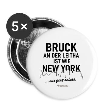 Bruck an der Leitha - Buttons groß 56 mm (5er Pack) - Weiß - Vorne