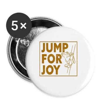 Frosch - Amphibie Tier - Buttons groß 56 mm (5er Pack) - Weiß - Vorne