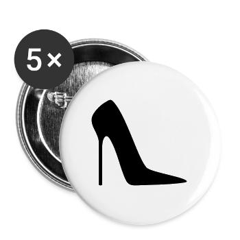 Stiletto High Heels Pumps Idée cadeau pour femme - Lot de 5 grands badges (56 mm) - blanc - Devant
