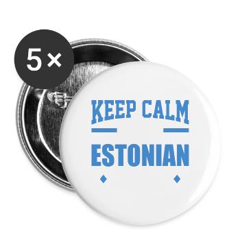Estonia - Buttons large 2.2''/56 mm (5-pack) - white - Front
