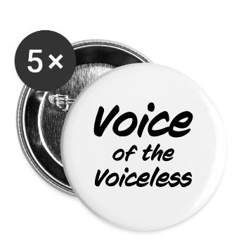 Voice Of The Voiceless - Buttons groß 56 mm (5er Pack) - Weiß - Vorne
