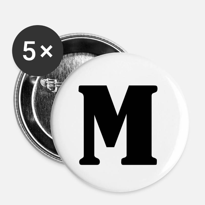 M - Buttons large 2.2''/56 mm (5-pack) - white