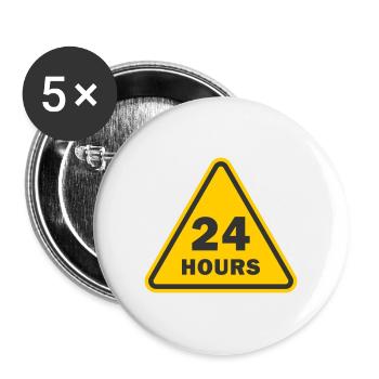 24 hours service 24/7 - Buttons large 2.2''/56 mm (5-pack) - white - Front