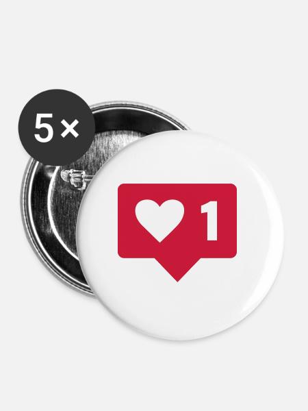 One Like - Buttons groß 56 mm (5er Pack) - Weiß