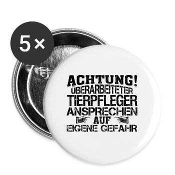 Tierpfleger Tierpflege Azubi Ausbildung Spruch - Buttons groß 56 mm (5er Pack) - Weiß - Vorne