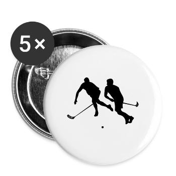 Floorball - Buttons large 2.2''/56 mm (5-pack) - white - Front