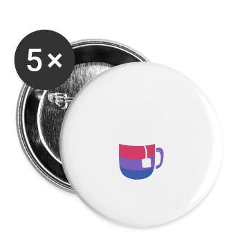 Bisexualitea. Bisexual poison - Buttons large 2.2''/56 mm (5-pack) - white - Front