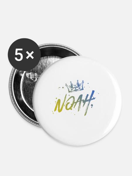 Noah - Buttons groß 56 mm (5er Pack) - Weiß