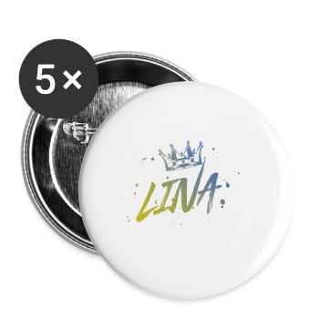 Lina - Buttons large 2.2''/56 mm (5-pack) - white - Front