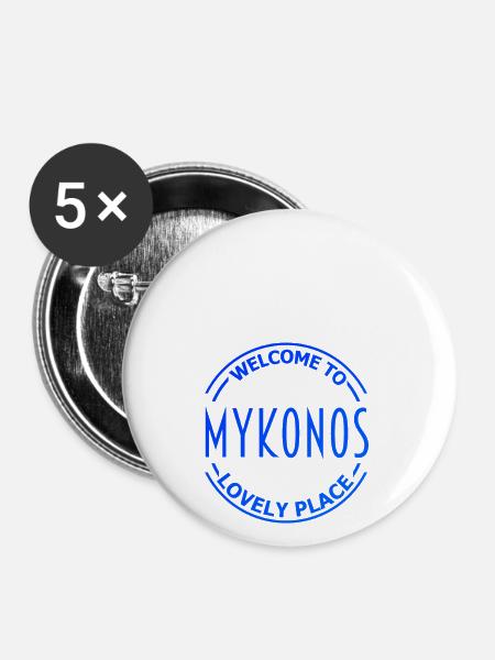 Mykonos - Buttons groß 56 mm (5er Pack) - Weiß
