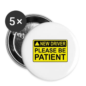 NEWDRIVER2 - Buttons large 2.2''/56 mm (5-pack) - white - Front