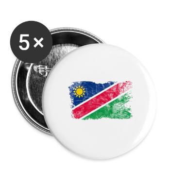 Namibia - Buttons large 2.2''/56 mm (5-pack) - white - Front