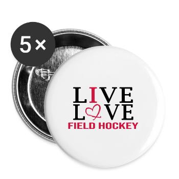 Hockey Field Hockey Hockey Love Hockey Players - Buttons large 2.2''/56 mm (5-pack) - white - Front