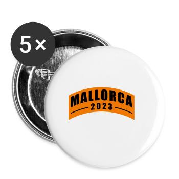 Mallorca 2023 - Buttons large 2.2''/56 mm (5-pack) - white - Front