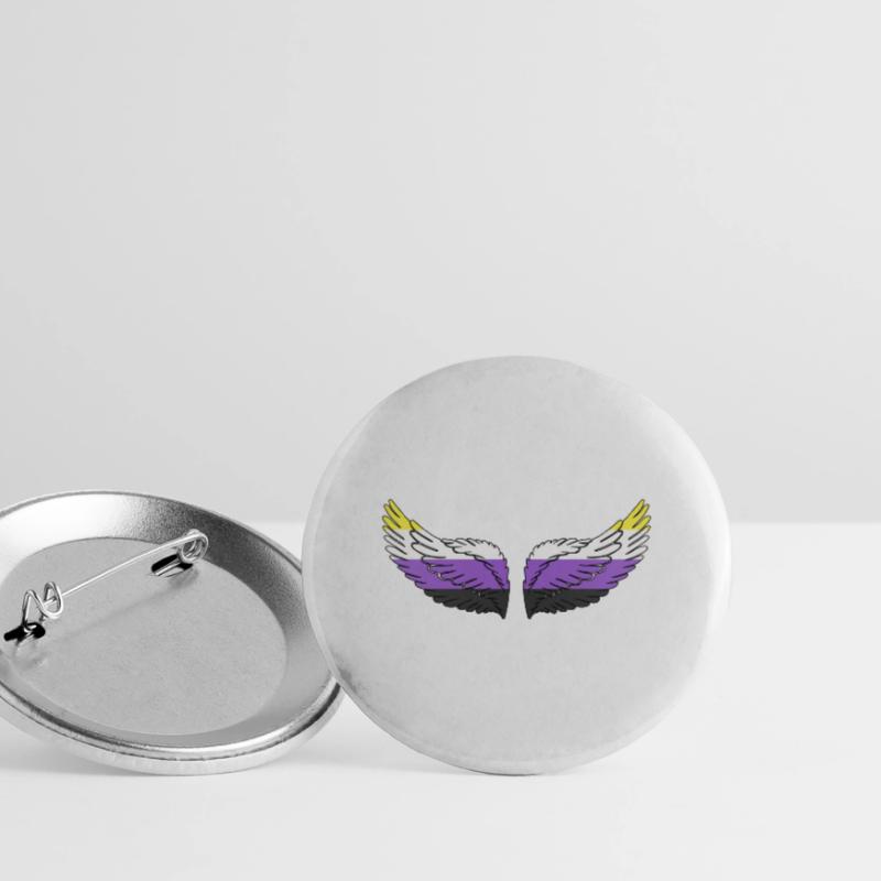 Wing Nonbinary Non-Binary Gender Nonbinary Buttons large 2.2''/56 mm (5-pack)