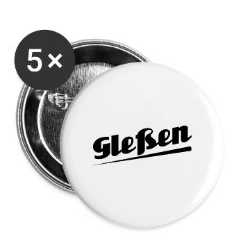 Gleßen - Textdesign mit Stadtnamen - Buttons groß 56 mm (5er Pack) - Weiß - Vorne