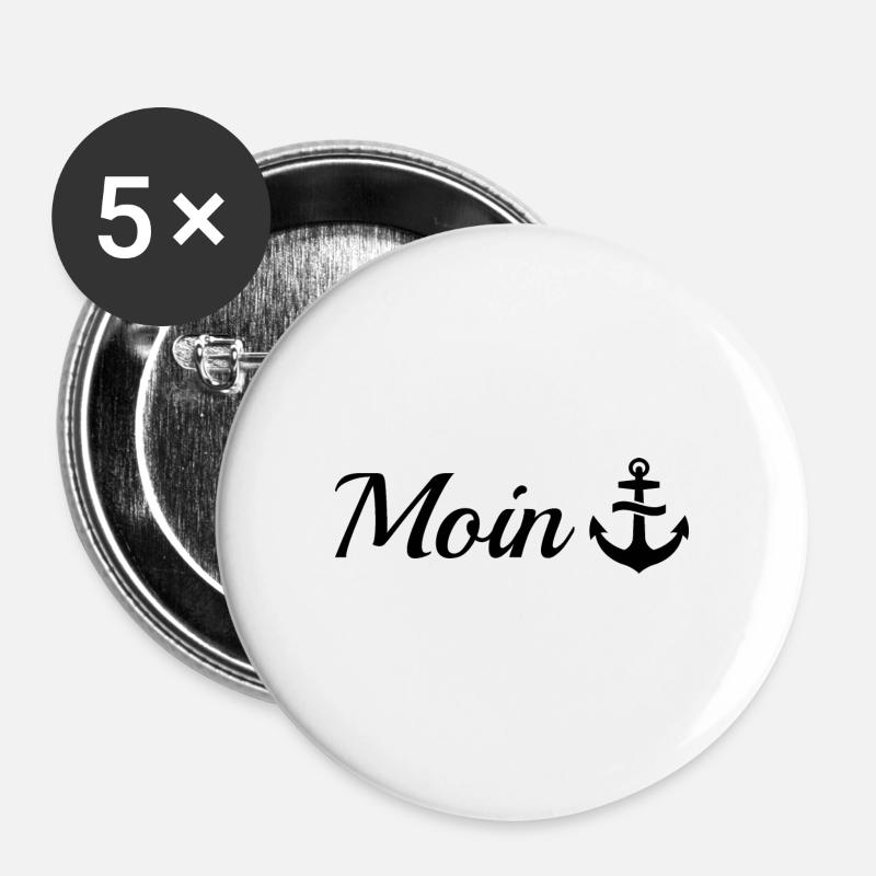 Moin - Buttons large 2.2''/56 mm (5-pack) - white