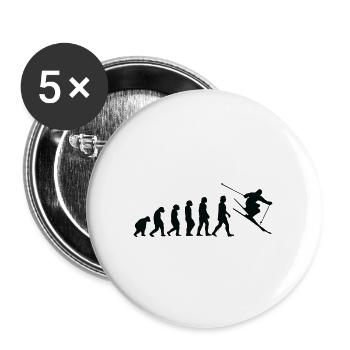 Skiing Ski Motif for Skier Skier - Buttons large 2.2''/56 mm (5-pack) - white - Front