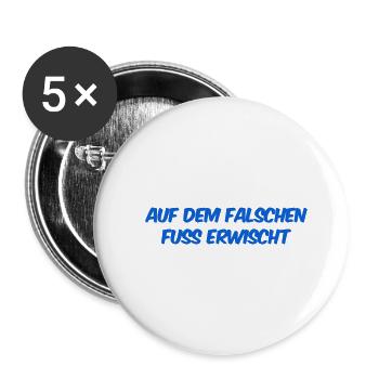 das kam unerwartet - Buttons groß 56 mm (5er Pack) - Weiß - Vorne