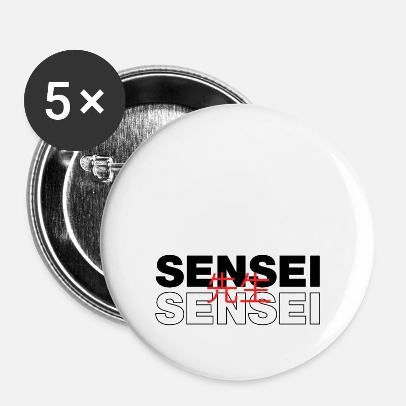 Sensei - Buttons large 2.2''/56 mm (5-pack) - white