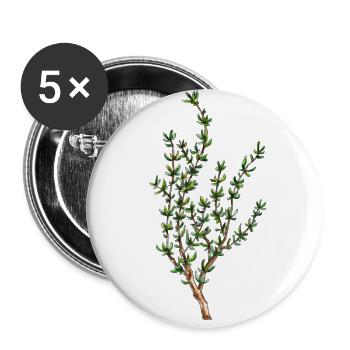 thyme - Buttons large 2.2''/56 mm (5-pack) - white - Front